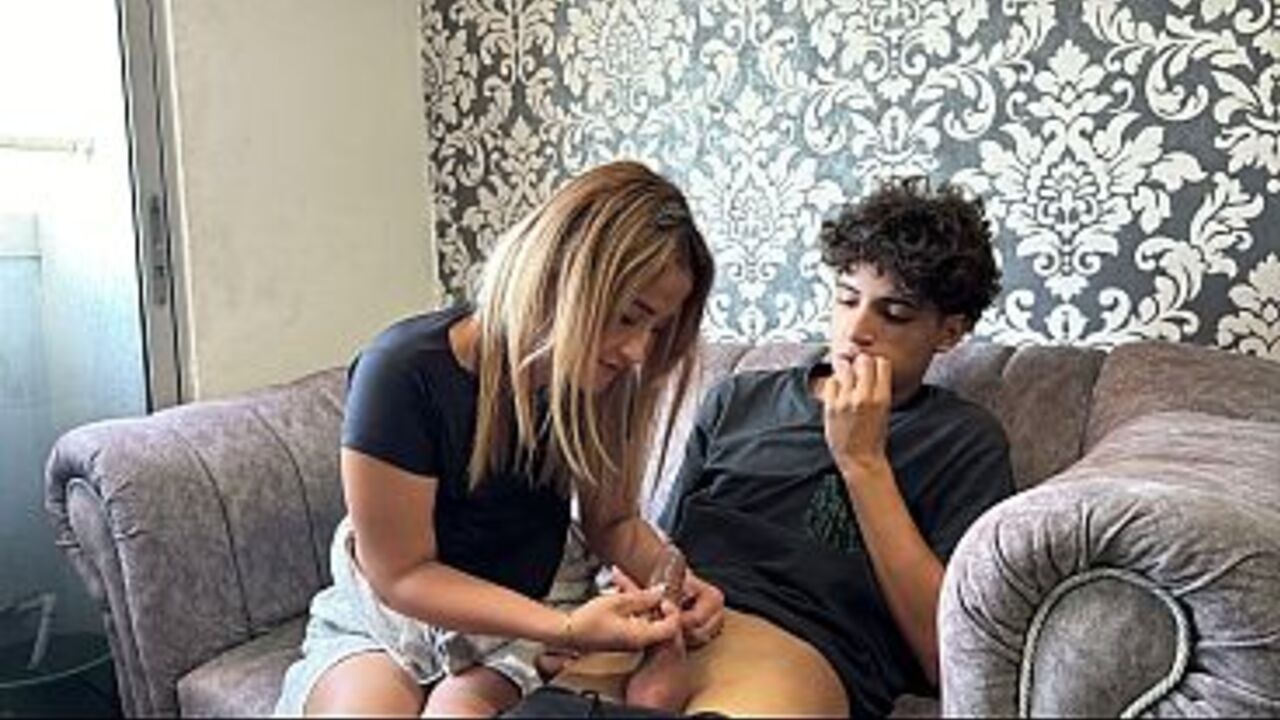 My big-assed stepmother teaches me how to fuck a real woman.