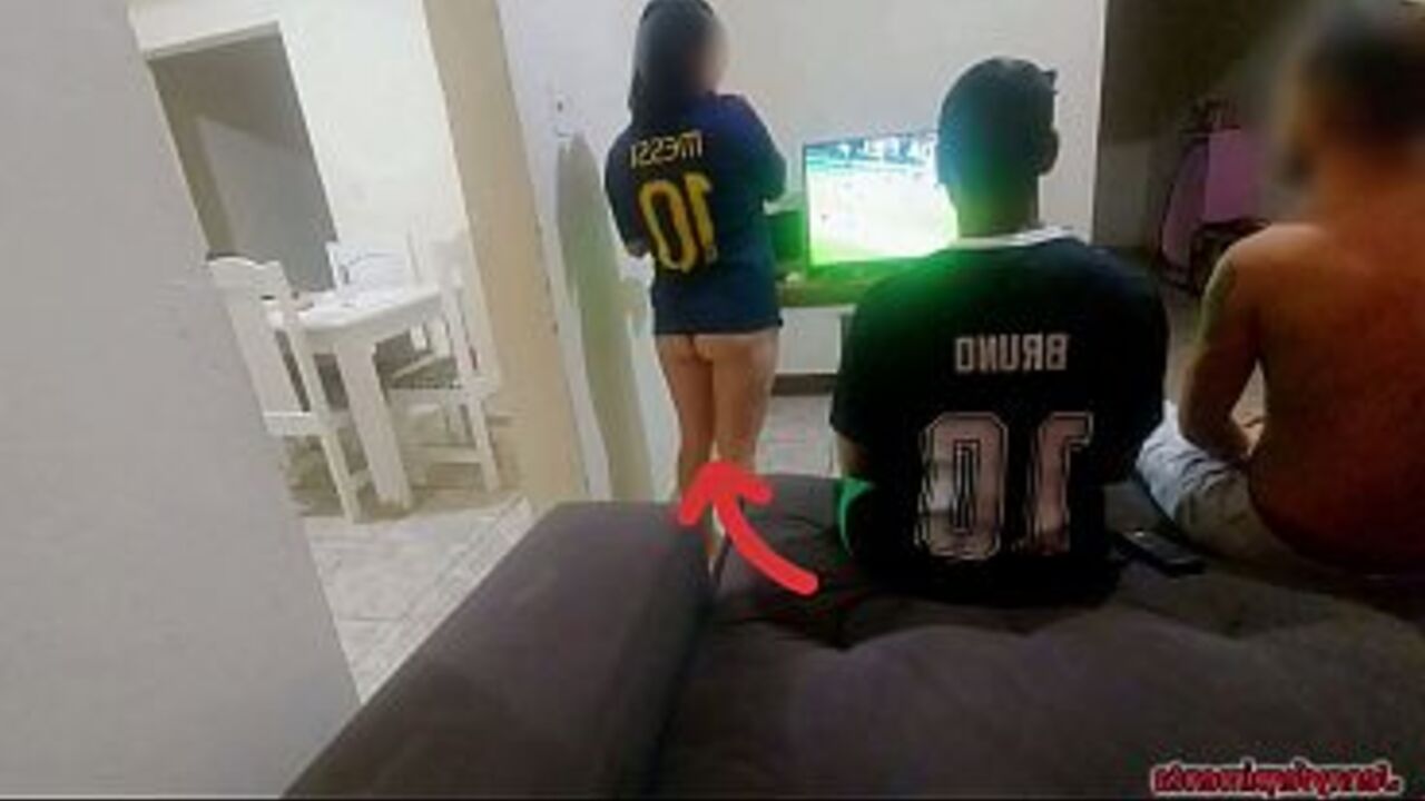 I had to have sex with my husband's friend because of a bet, but I got turned on and ended up having a threesome with both of them.