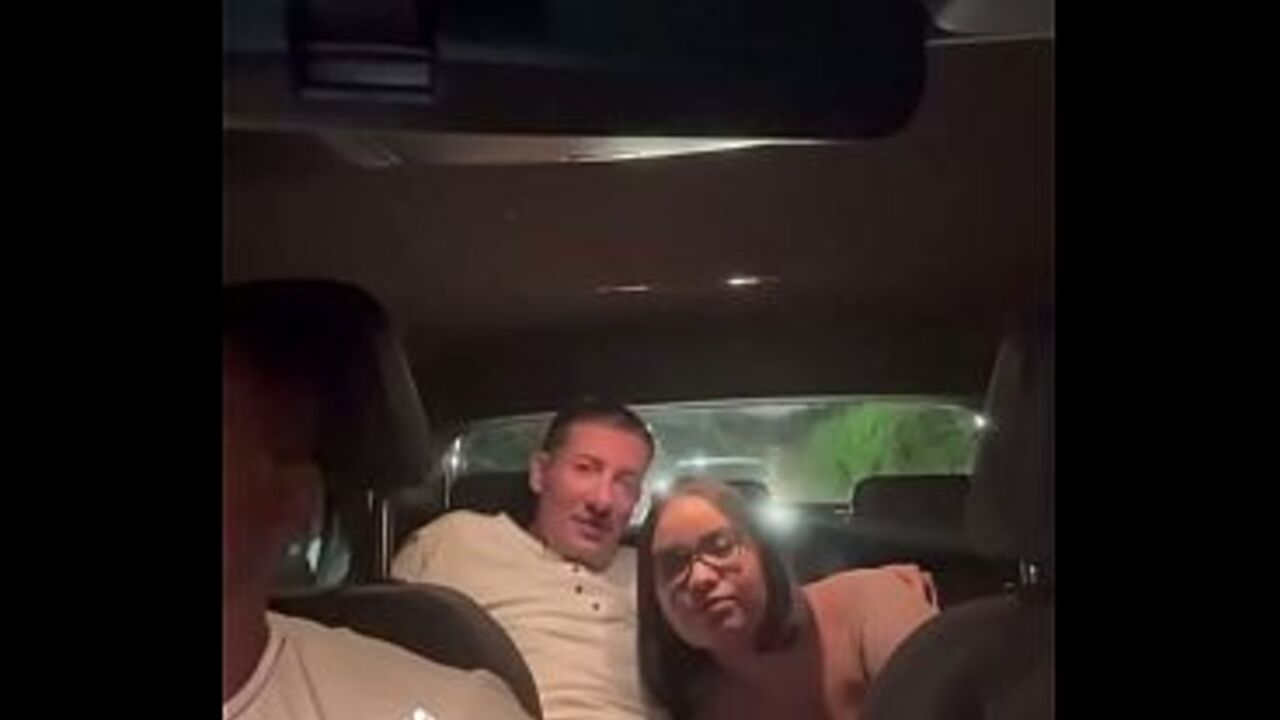 The cuckold paid extra for the Uber driver to fuck his hot wife's ass without a condom. The driver came inside.