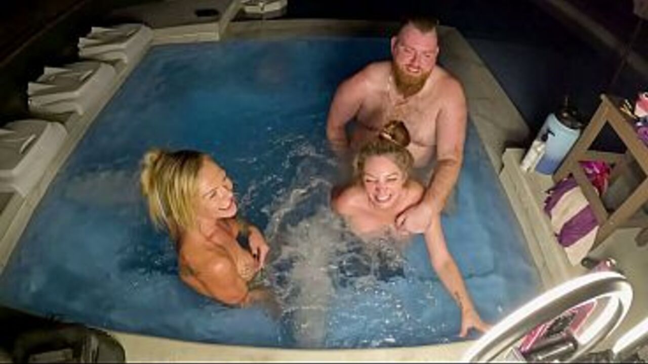 Hot Tub Threesome With Delaih Grace & Kiki Daire WCA Productions