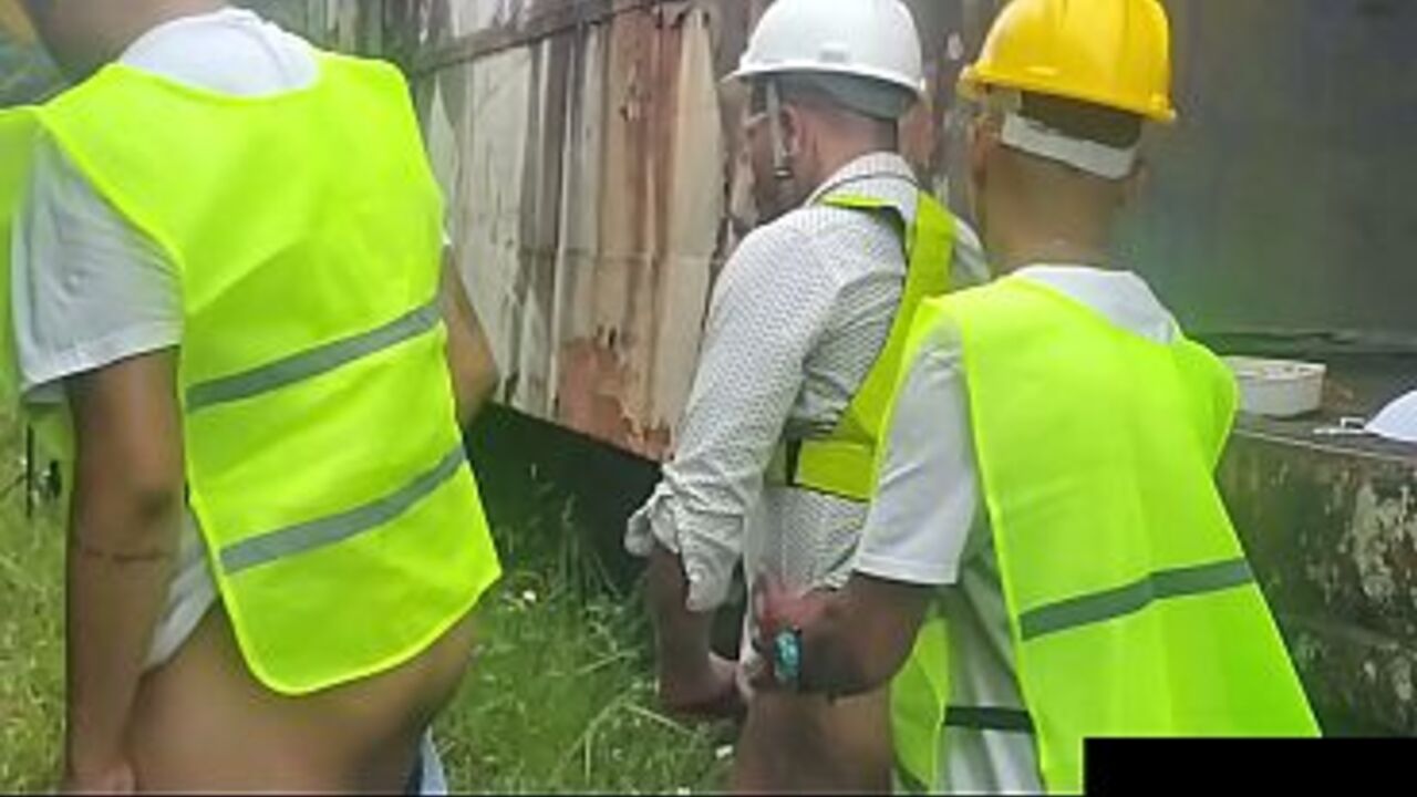 Workers had hot sex with the boss during their lunch break.
